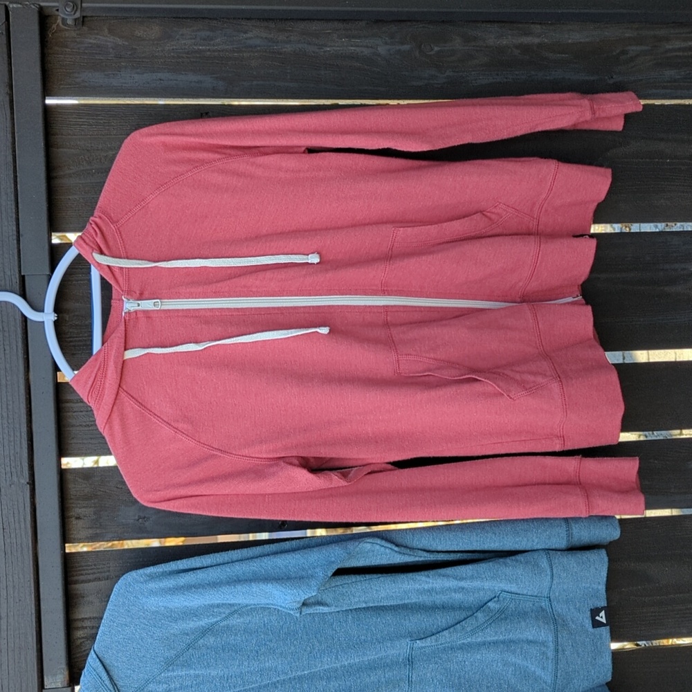 Pair of American Giant Lightweight Full Zip Hoodies - Picture 3 of 4